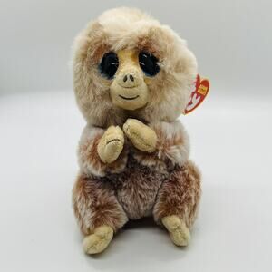 Ty Beanie Bellies Stubby Brown Monkey Plush Stuffed Animal Toy Small Cute